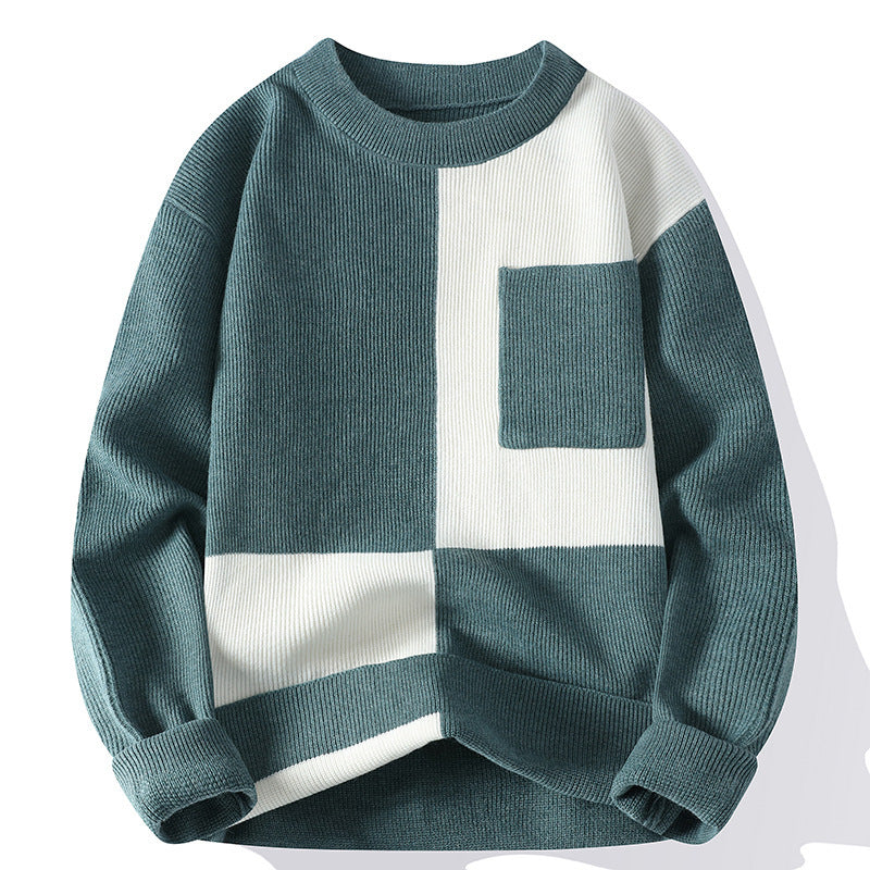 Trendy Round Neck Multicolor Sweaters for Men