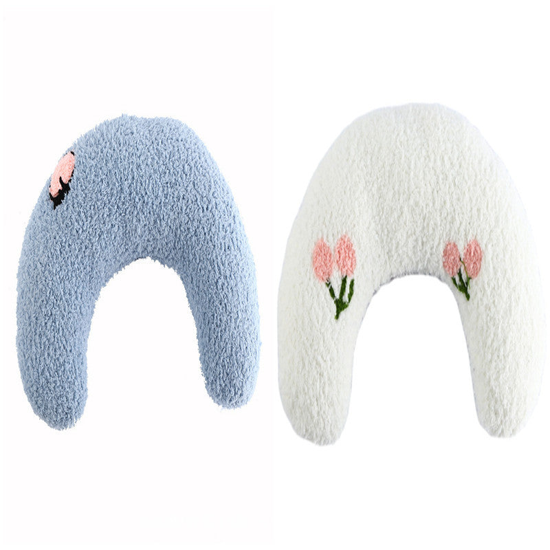 Premium U-Shaped Pet Neck Pillow - Ergonomic Sleep Support for Cats & Small Dogs