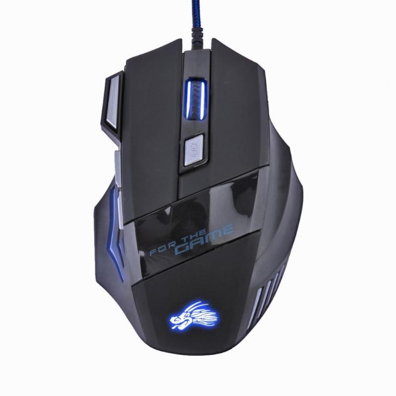 5500DPI Wired Gaming Mouse – 7-Button USB Optical RGB LED Mouse for PC Laptop Desktop Gamers