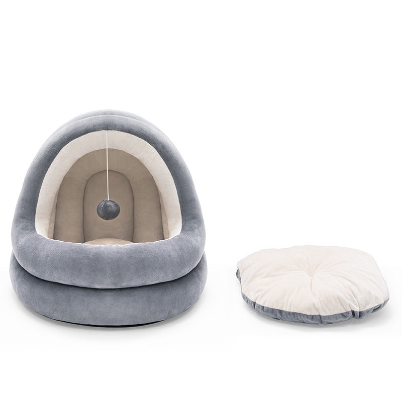 Premium Cat House Sofa Bed - Luxury Enclosed Pet Sanctuary with Ultra-Soft Comfort