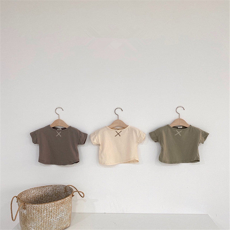 Summer Baby T-Shirt – Soft and Comfortable Simple Short-Sleeved Tee for Boys and Girls