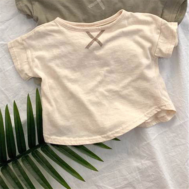 Summer Baby T-Shirt – Soft and Comfortable Simple Short-Sleeved Tee for Boys and Girls