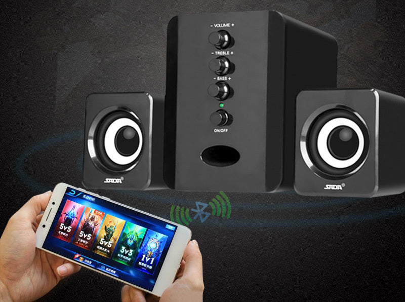 D-202 Computer Speakers – Combination Music Player, Subwoofer Sound Box, Stereo for Smart Phones & Desktop