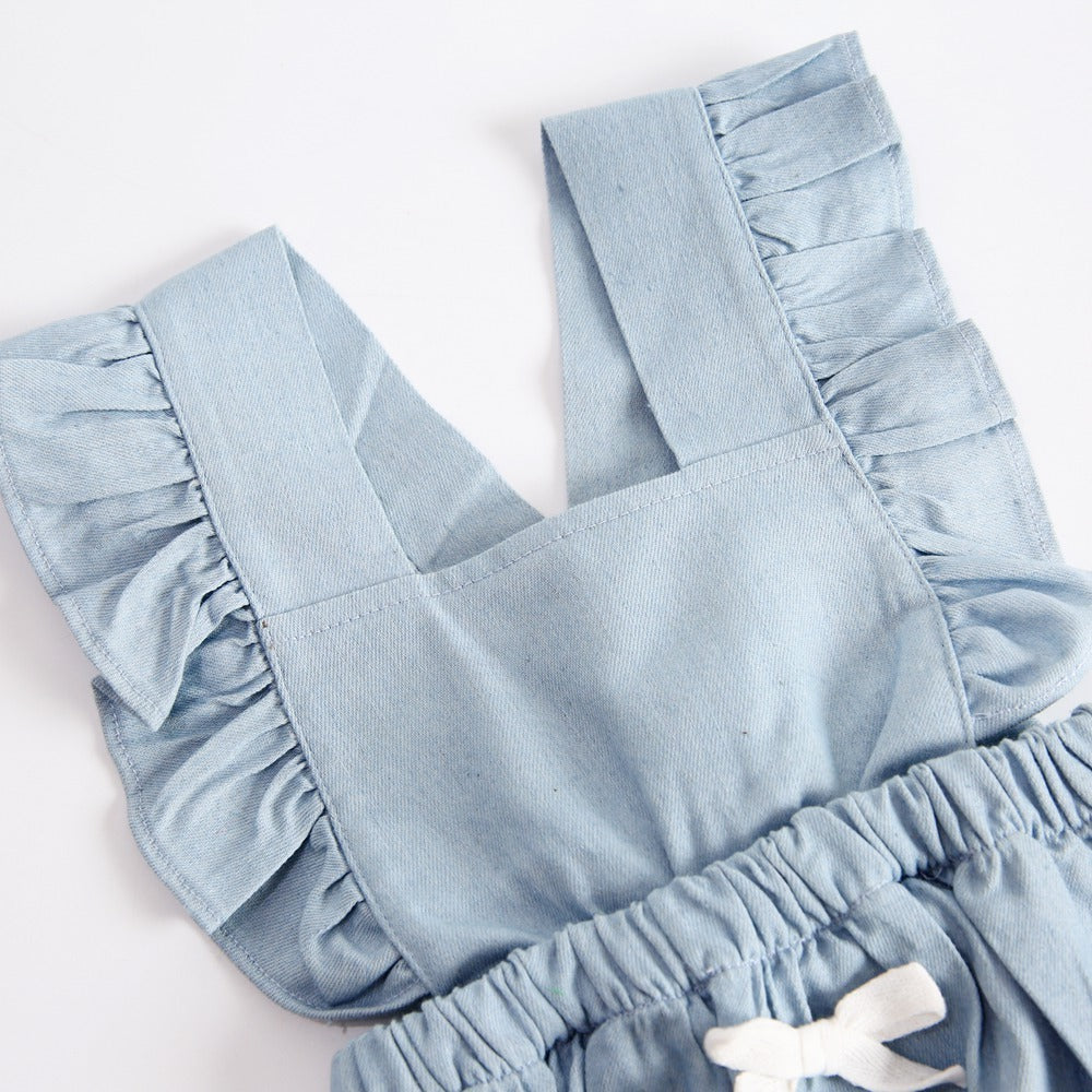 Ins Denim Baby One-Piece Bodysuit – Stylish Spring Baby Romper for Infants