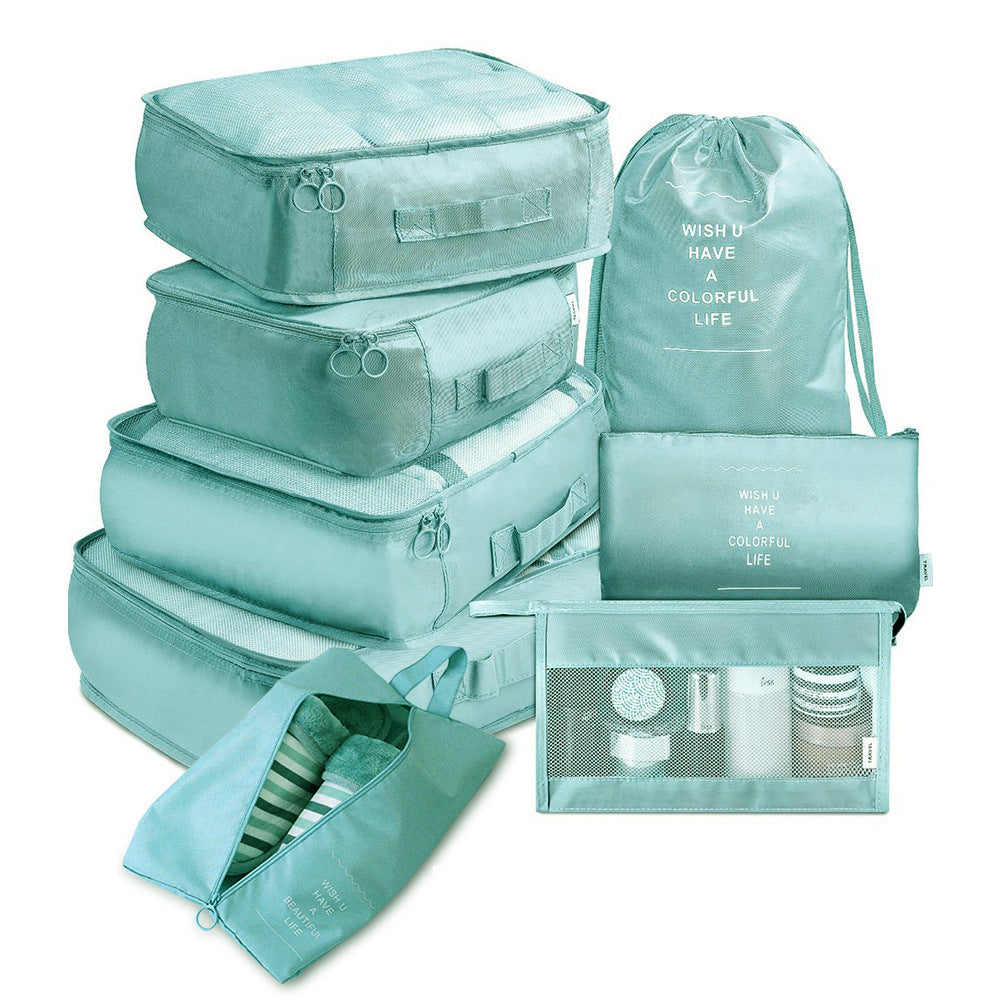 8-Piece Luggage Divider & Packing Cube Set – Travel Storage Bags for Clothes, Underwear, and Shoes