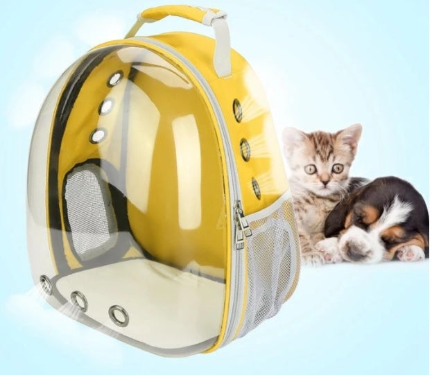 Premium Transparent Cat Carrier Backpack - Space Capsule Design for Safe & Stylish Pet Travel