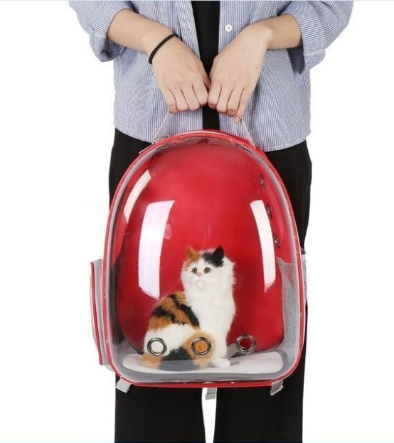 Premium Transparent Cat Carrier Backpack - Space Capsule Design for Safe & Stylish Pet Travel