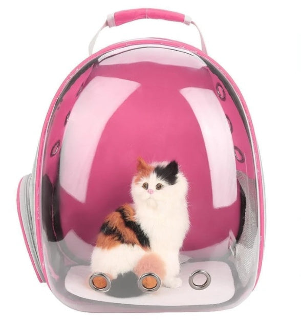Premium Transparent Cat Carrier Backpack - Space Capsule Design for Safe & Stylish Pet Travel