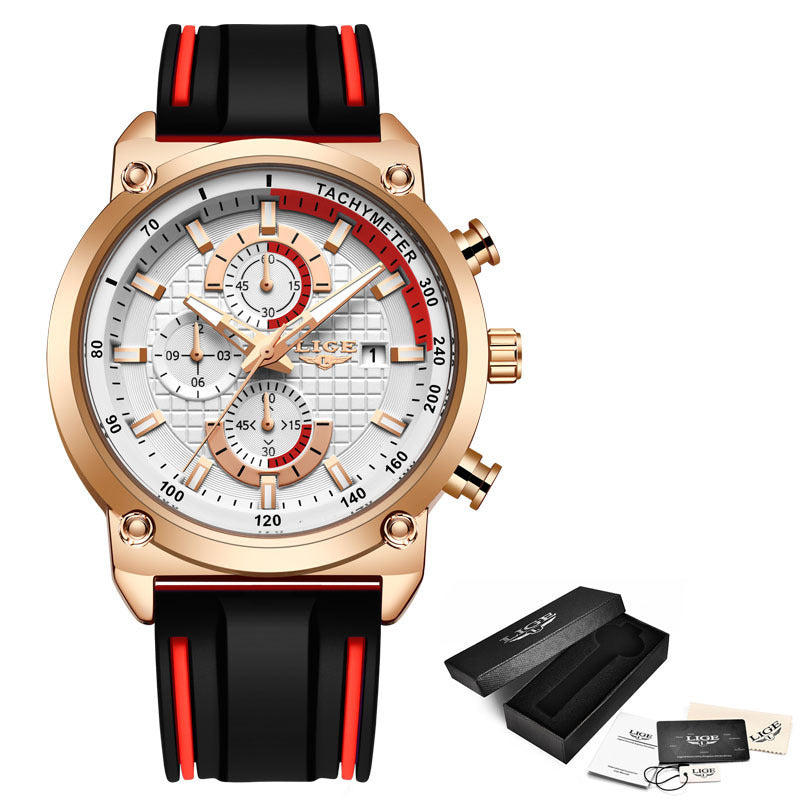 New Creative Blue Men's Luxury Quartz Chronograph Wristwatch – Stainless Steel Sports Watch