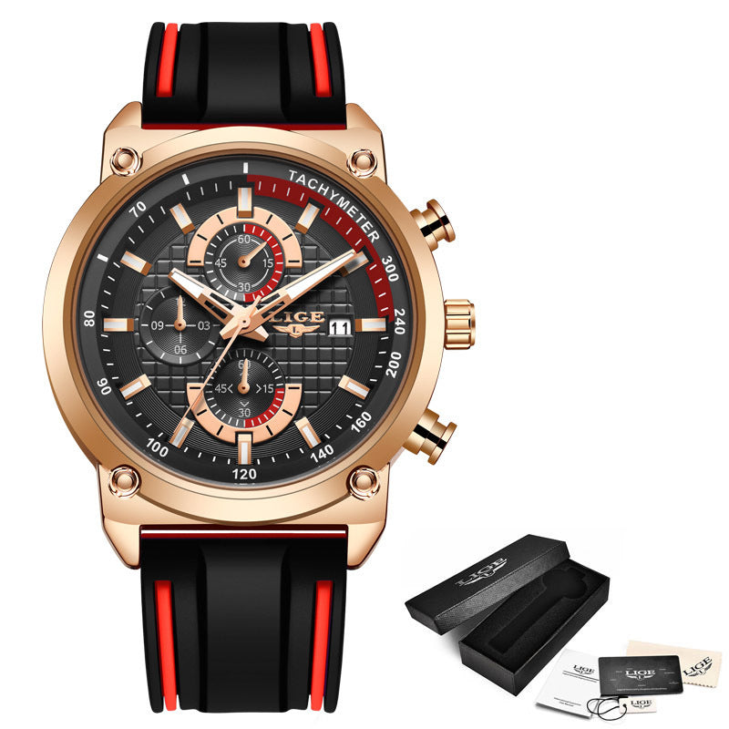 New Creative Blue Men's Luxury Quartz Chronograph Wristwatch – Stainless Steel Sports Watch