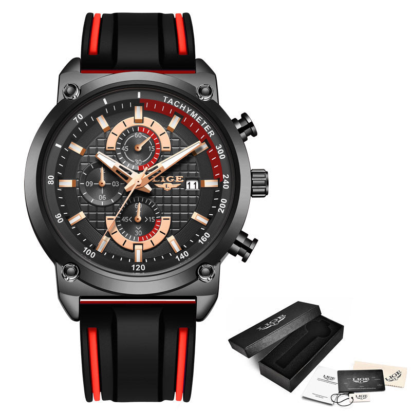 New Creative Blue Men's Luxury Quartz Chronograph Wristwatch – Stainless Steel Sports Watch