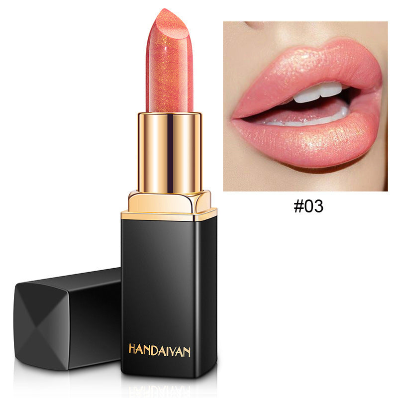 Shiny Metallic Lipstick – Pearlescent Color Changing Gilt Lipstick | Long-Lasting Temperature Reactive Lip Makeup