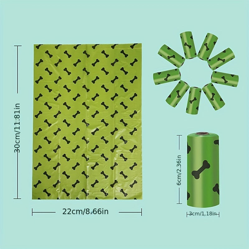 Premium Biodegradable Dog Waste Bags - Extra Thick Leak-Proof Poop Bags with Dispenser (15 Bags/Roll)