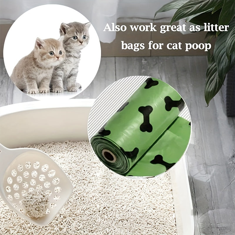 Premium Biodegradable Dog Waste Bags - Extra Thick Leak-Proof Poop Bags with Dispenser (15 Bags/Roll)