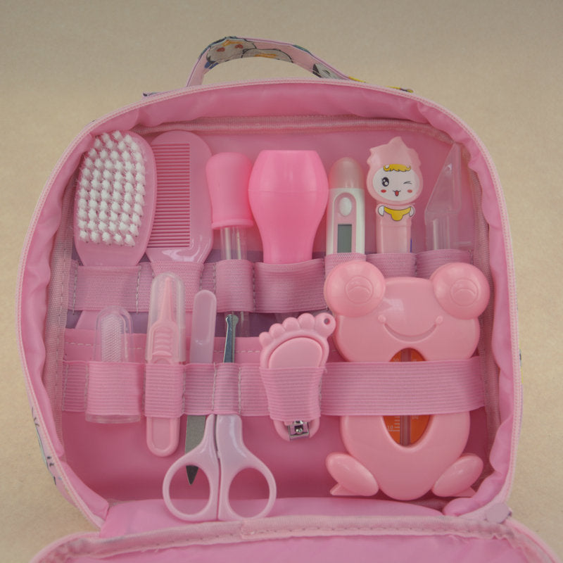 Newborn Baby Care Kit – Complete Grooming Set with Nose Cleaner, Nail Clipper, Earpick, Toothbrush, Hair Brush, and Scissors