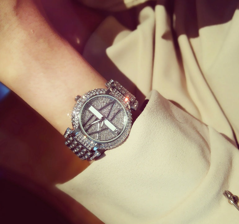 Luxury Diamond Women’s Watch - Fashion Brand Stainless Steel Bracelet Quartz Wristwatch