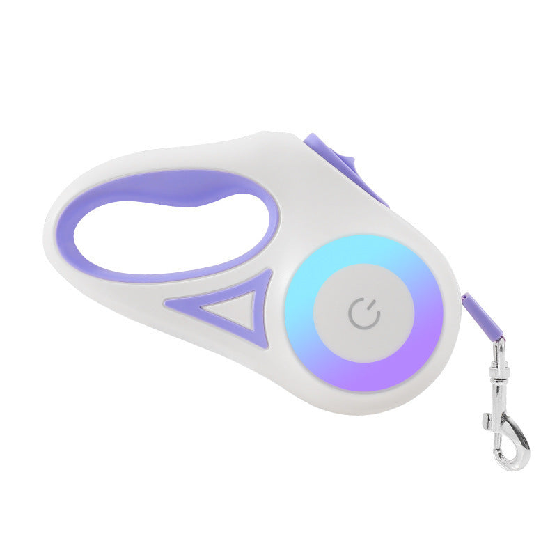 Premium LED Spotlight Dog Leash - Retractable Safety System with Illuminated Collar for Night Walks
