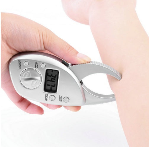 Digital Body Fat Caliper with LCD Display – Skinfold Analyzer, Slimming Tape Measure, Anti-Slip Handle for Weight Loss Monitoring