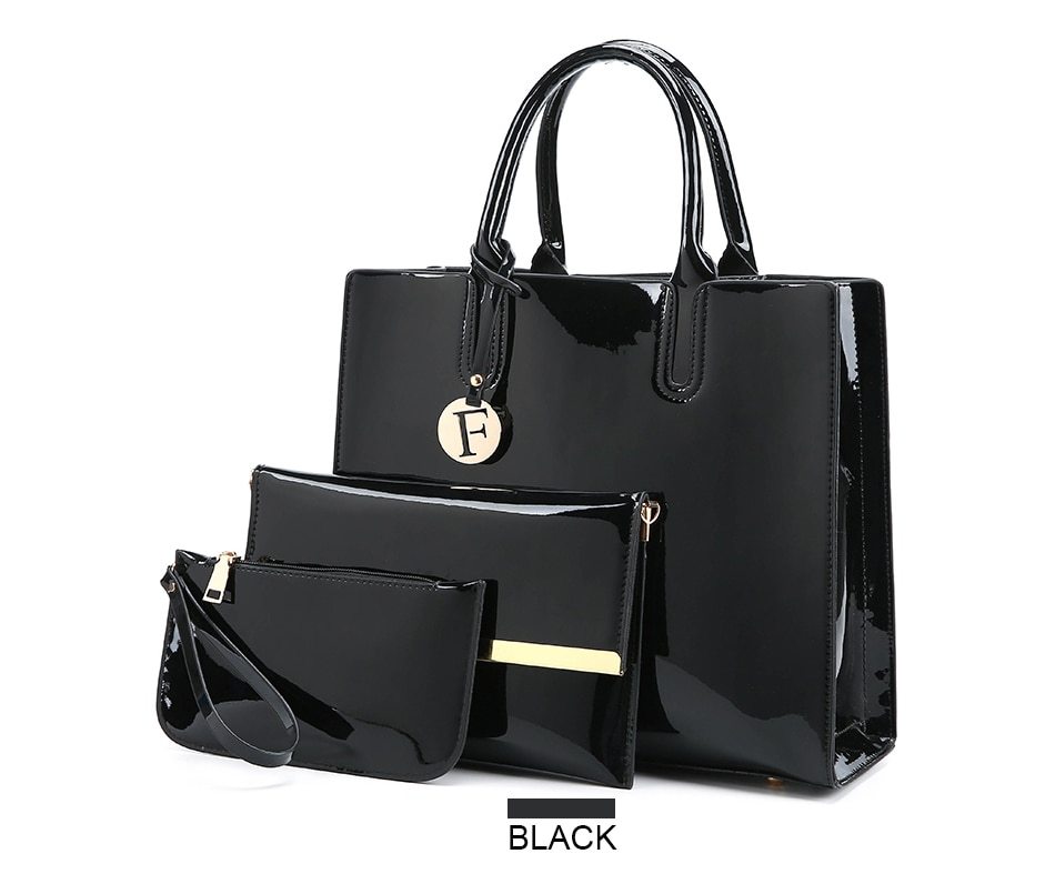 3-Piece Leather Handbag Set – Stylish and Versatile Women's Bags