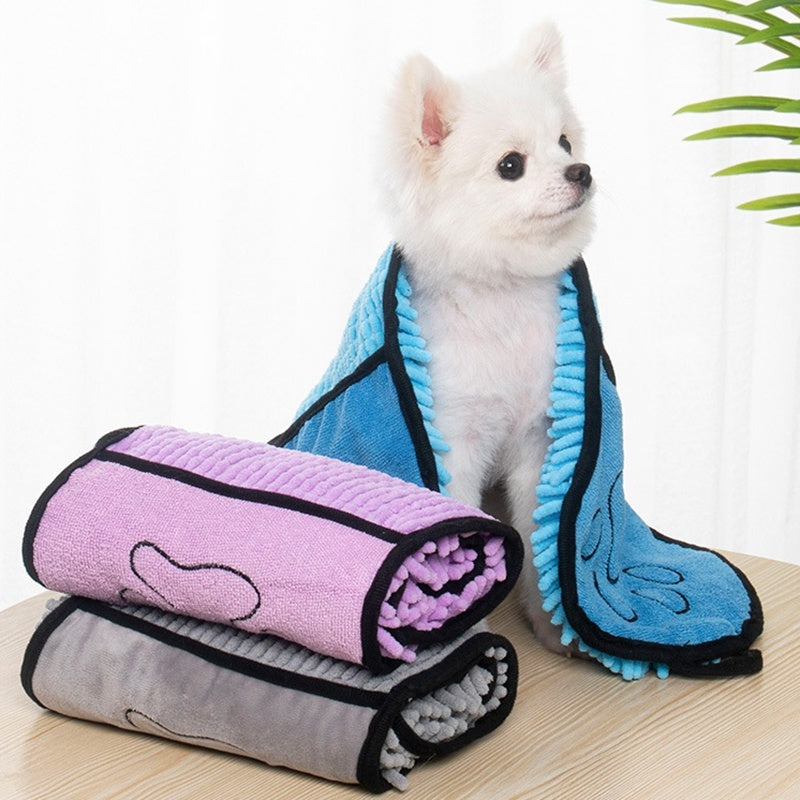 Premium Microfiber Pet Spa Towel - Ultra-Absorbent Quick-Dry Bathrobe for Professional Grooming