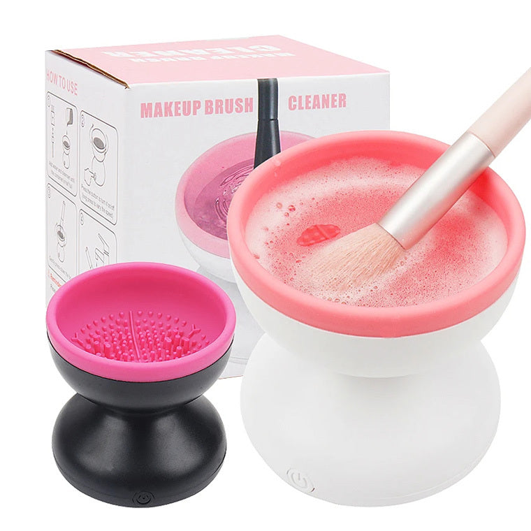 USB Electric Makeup Brush Cleaner – Automatic Portable Cosmetic Brush Washing & Drying Machine for All Brush Sizes