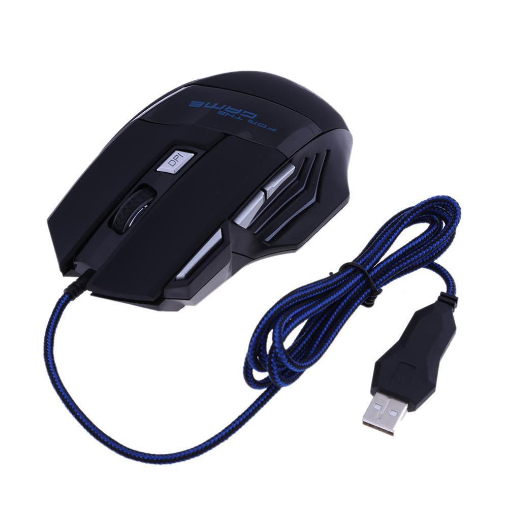 5500DPI Wired Gaming Mouse – 7-Button USB Optical RGB LED Mouse for PC Laptop Desktop Gamers