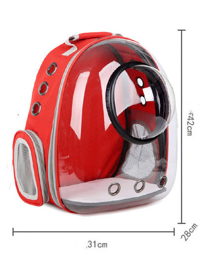 Premium Transparent Cat Carrier Backpack - Space Capsule Design for Safe & Stylish Pet Travel