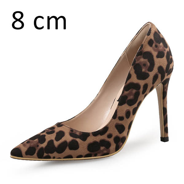 Leopard Print Pointed Toe High Heels – Stylish Women's Stiletto Dress Shoes