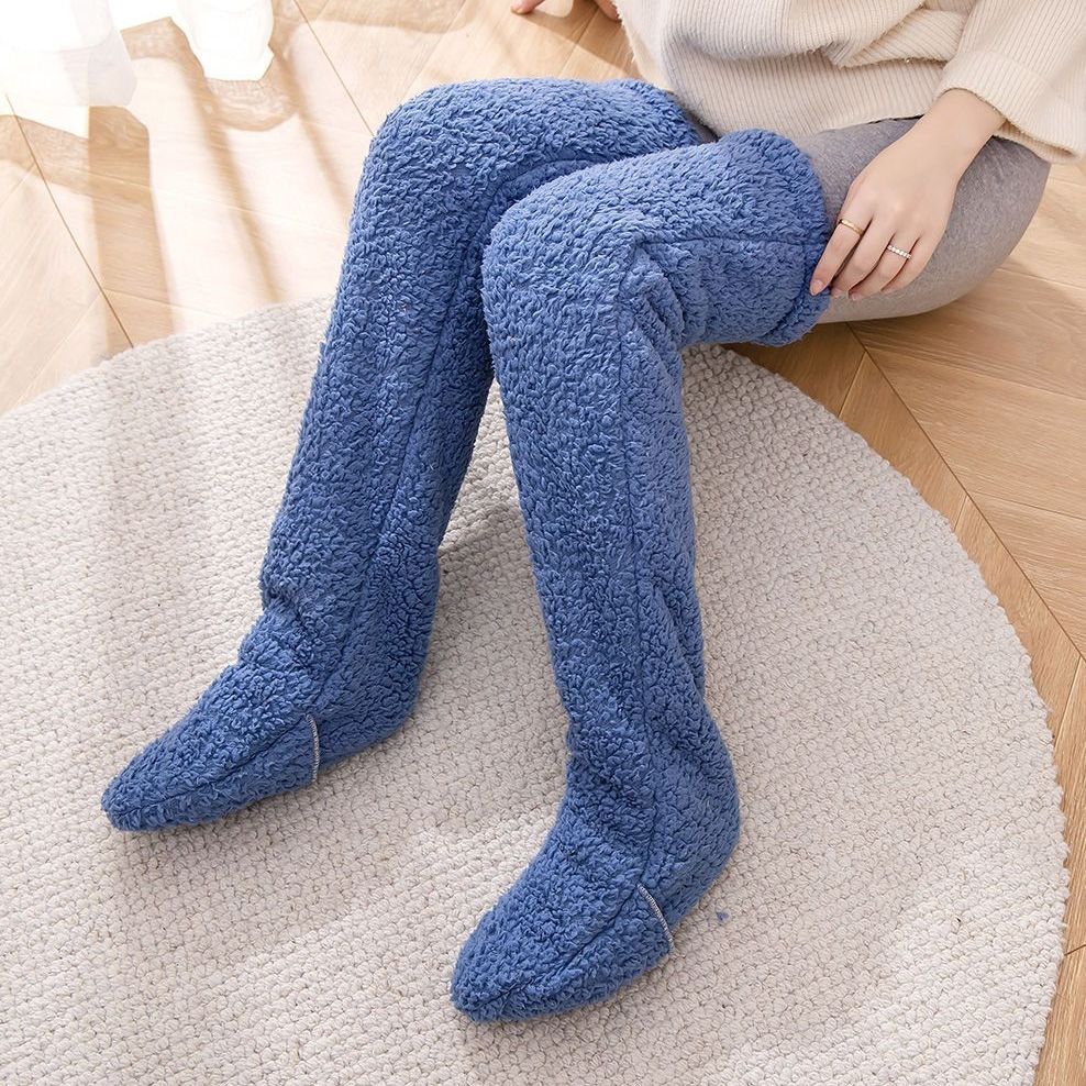 Over-the-Knee Fuzzy Socks for Women – Warm Winter Long Sleeping & Lounge Socks