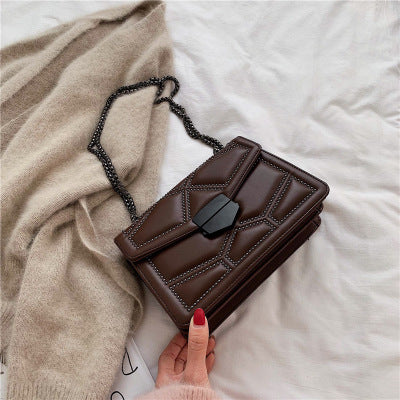 Small Square Shoulder Bag with Studs, Fashionable Crossbody Bag for Women
