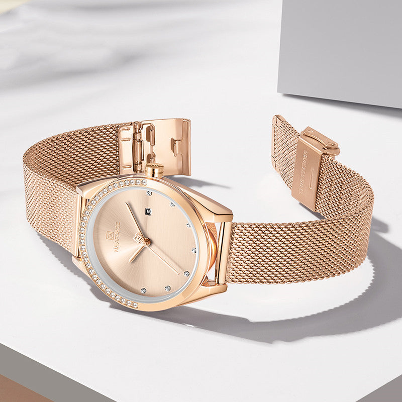 Women's Waterproof Calendar Watch - Quartz Movement
