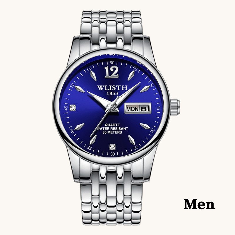 Women’s Rose Gold Stainless Steel Dress Watch – WLISTH Brand Luxury Quartz Wristwatch with Week & Date Display for Ladies