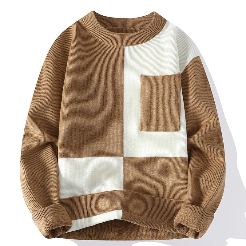 Trendy Round Neck Multicolor Sweaters for Men