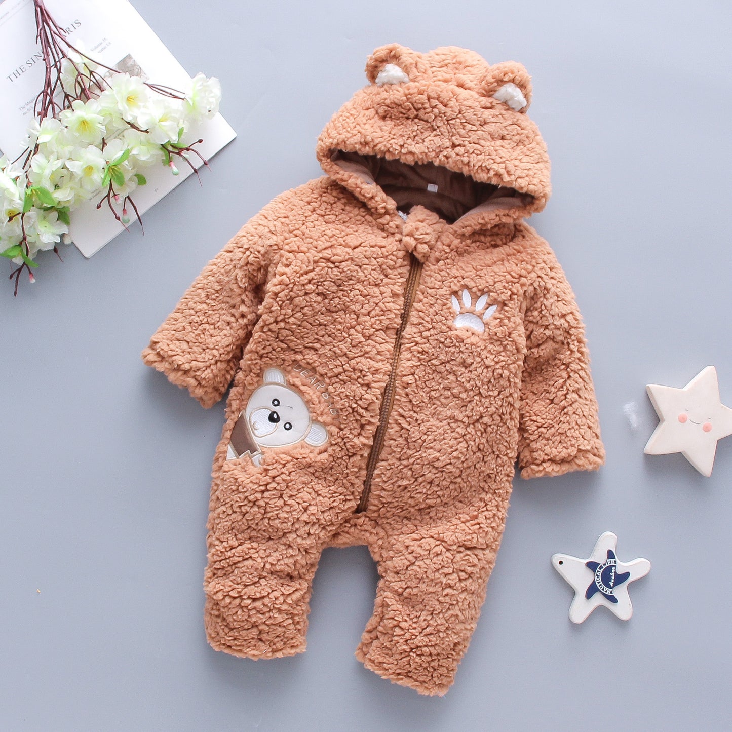 Winter Baby Romper – Soft Cotton Baby Clothes for Boys and Girls, Warm Baby Winter Onesie
