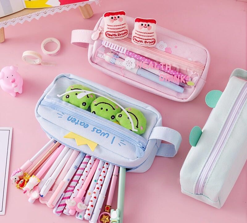 Large Capacity Pencil Bag for Elementary Students, Multi-Compartment School Supplies Organizer