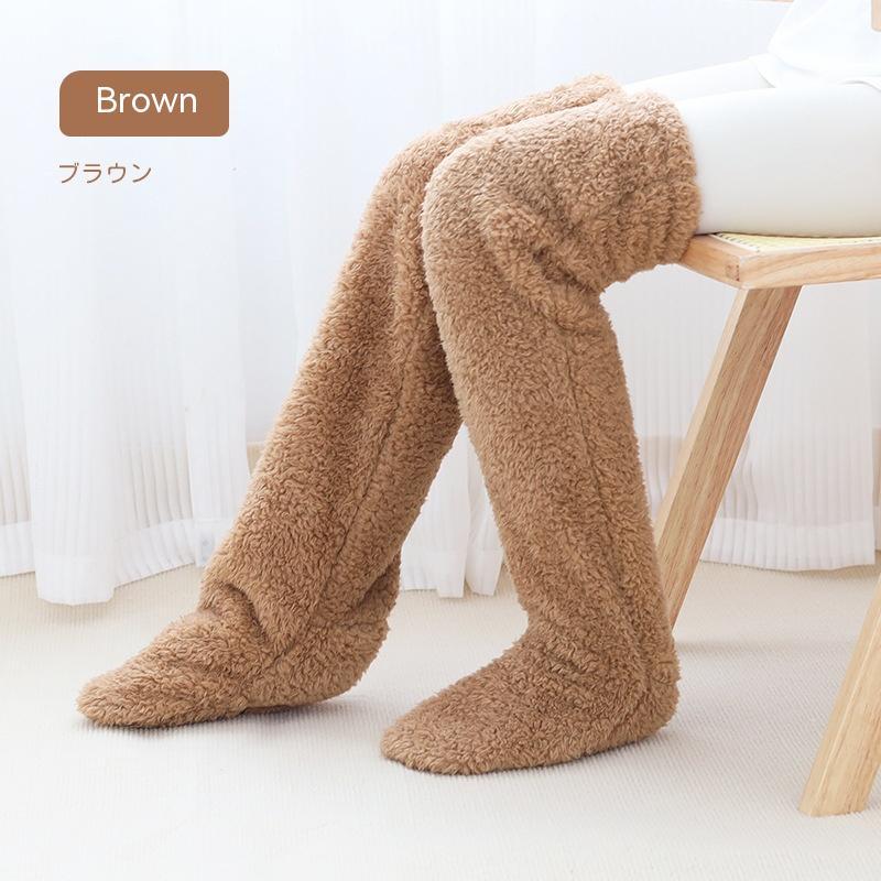 Over-the-Knee Fuzzy Socks for Women – Warm Winter Long Sleeping & Lounge Socks