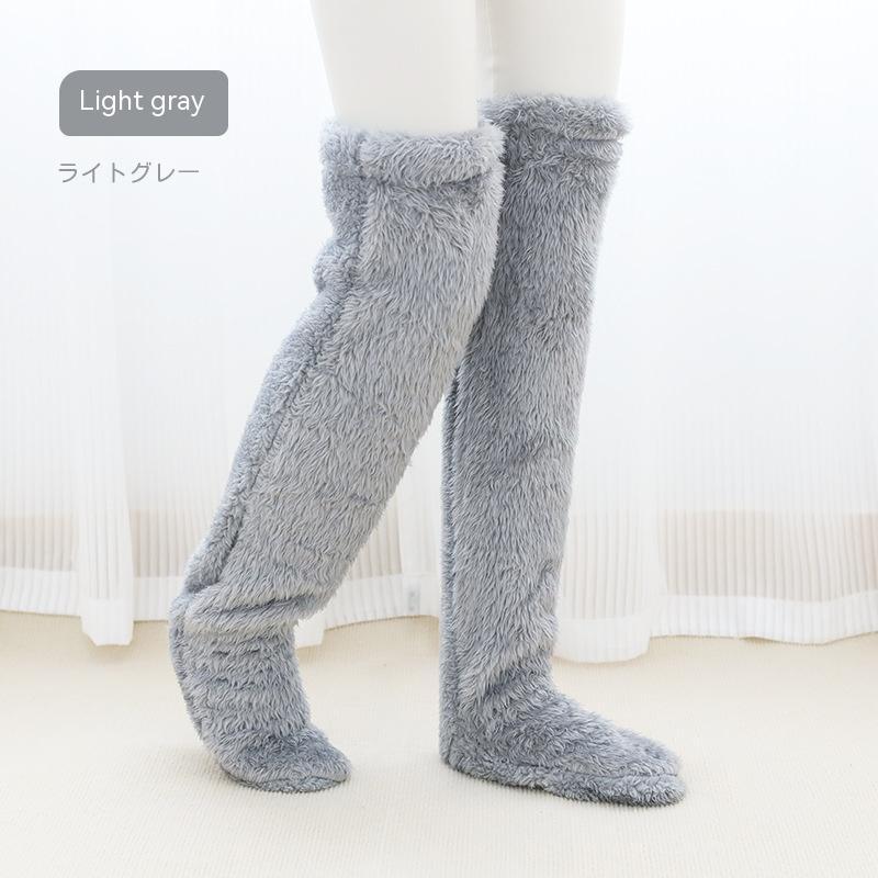 Over-the-Knee Fuzzy Socks for Women – Warm Winter Long Sleeping & Lounge Socks