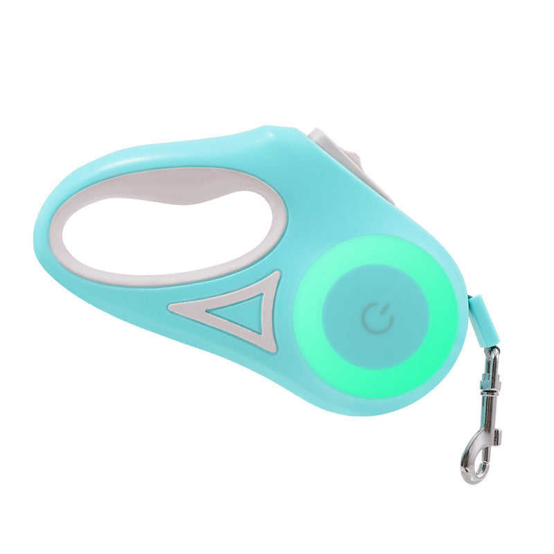 Premium LED Spotlight Dog Leash - Retractable Safety System with Illuminated Collar for Night Walks
