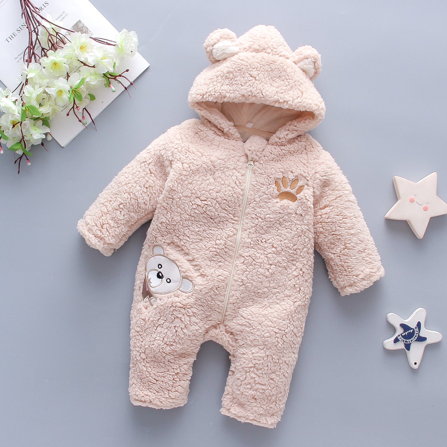 Winter Baby Romper – Soft Cotton Baby Clothes for Boys and Girls, Warm Baby Winter Onesie