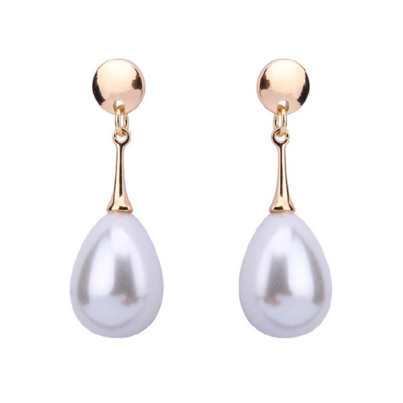 Simple Waterdrop Pearl Earrings for Women