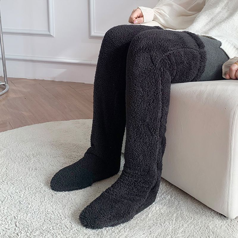 Over-the-Knee Fuzzy Socks for Women – Warm Winter Long Sleeping & Lounge Socks