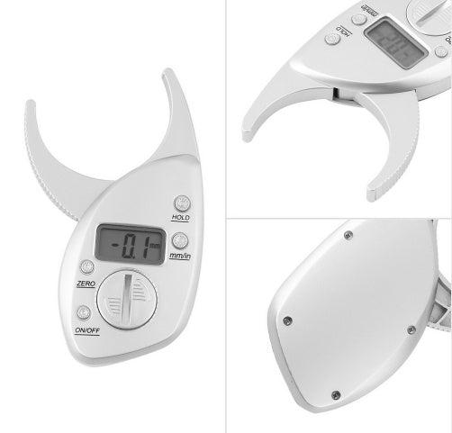 Digital Body Fat Caliper with LCD Display – Skinfold Analyzer, Slimming Tape Measure, Anti-Slip Handle for Weight Loss Monitoring