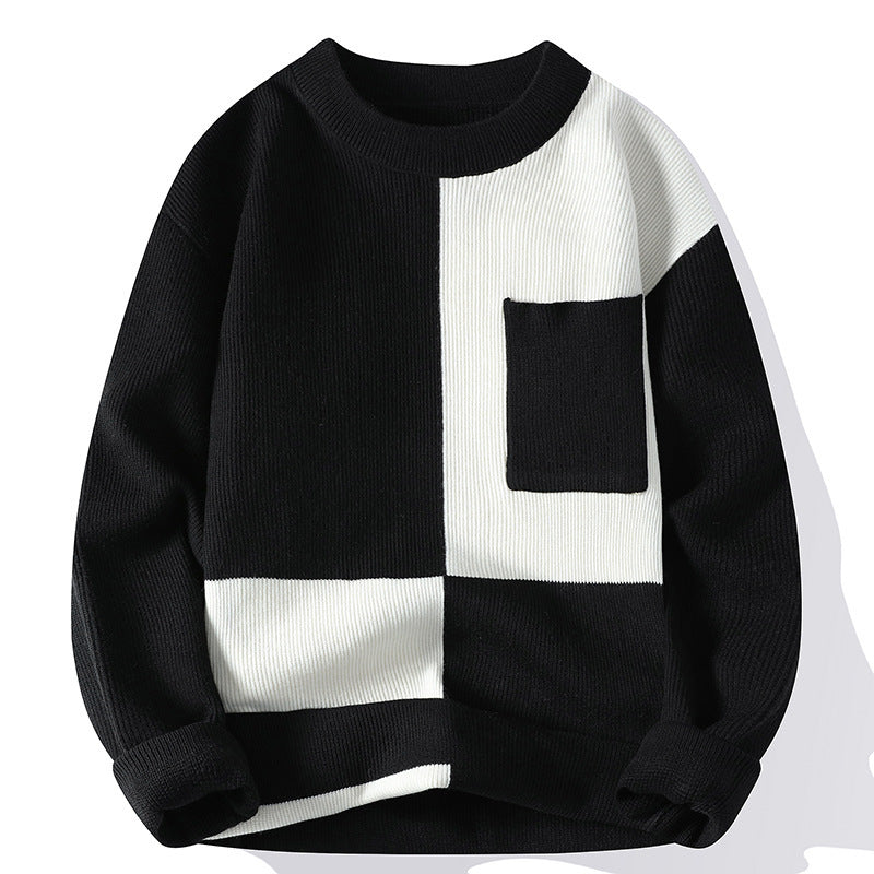 Trendy Round Neck Multicolor Sweaters for Men