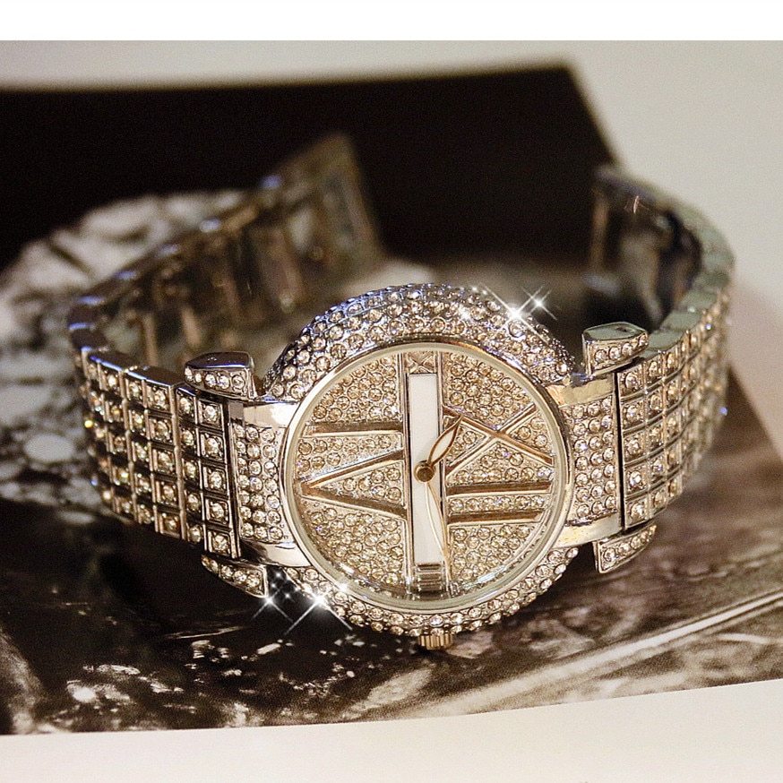 Luxury Diamond Women’s Watch - Fashion Brand Stainless Steel Bracelet Quartz Wristwatch