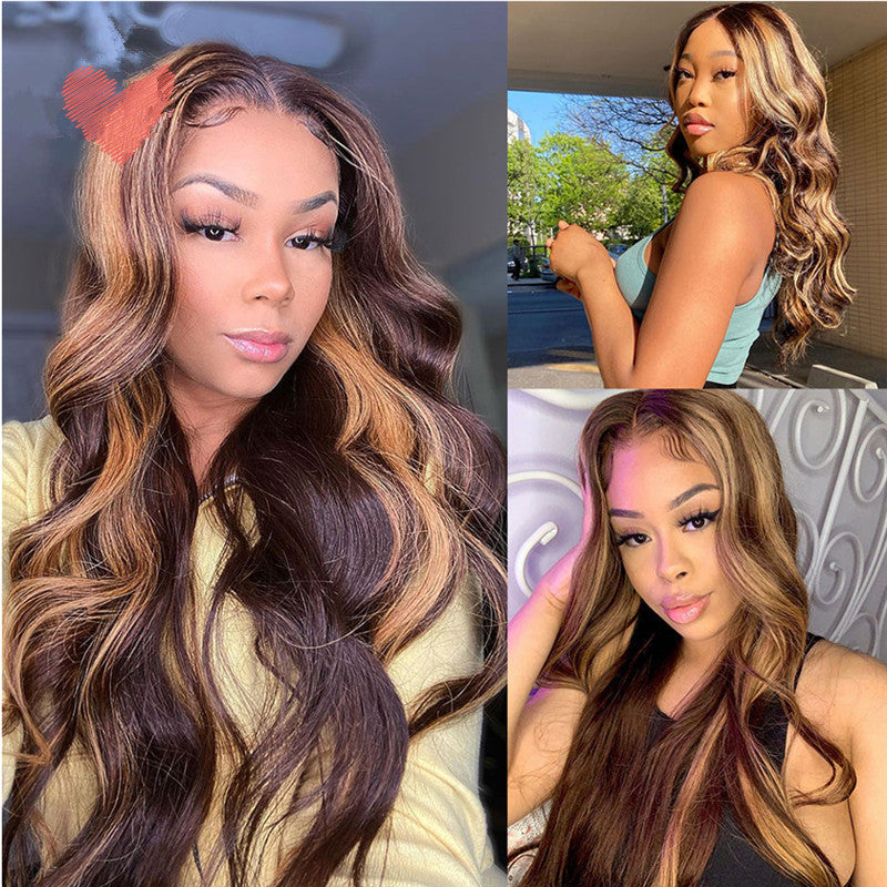 Women's Long Curly Fashion Wig – Chemical Fiber with Rose Net for Natural Look