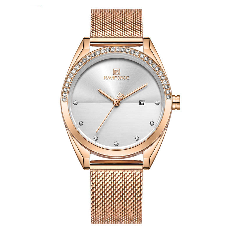Women's Waterproof Calendar Watch - Quartz Movement