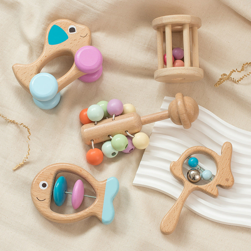 Newborn Baby Beech Educational Toys – Safe and Non-Toxic Wooden Learning Toys for Infants, Sensory Development
