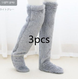 Over-the-Knee Fuzzy Socks for Women – Warm Winter Long Sleeping & Lounge Socks