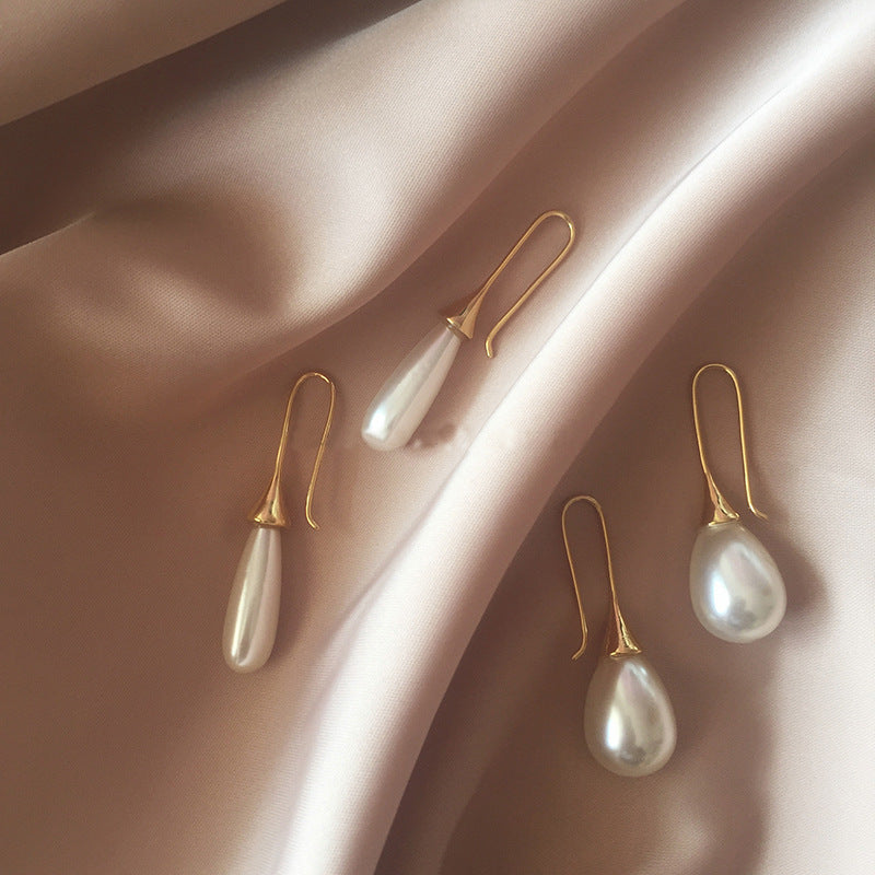 Simple Waterdrop Pearl Earrings for Women
