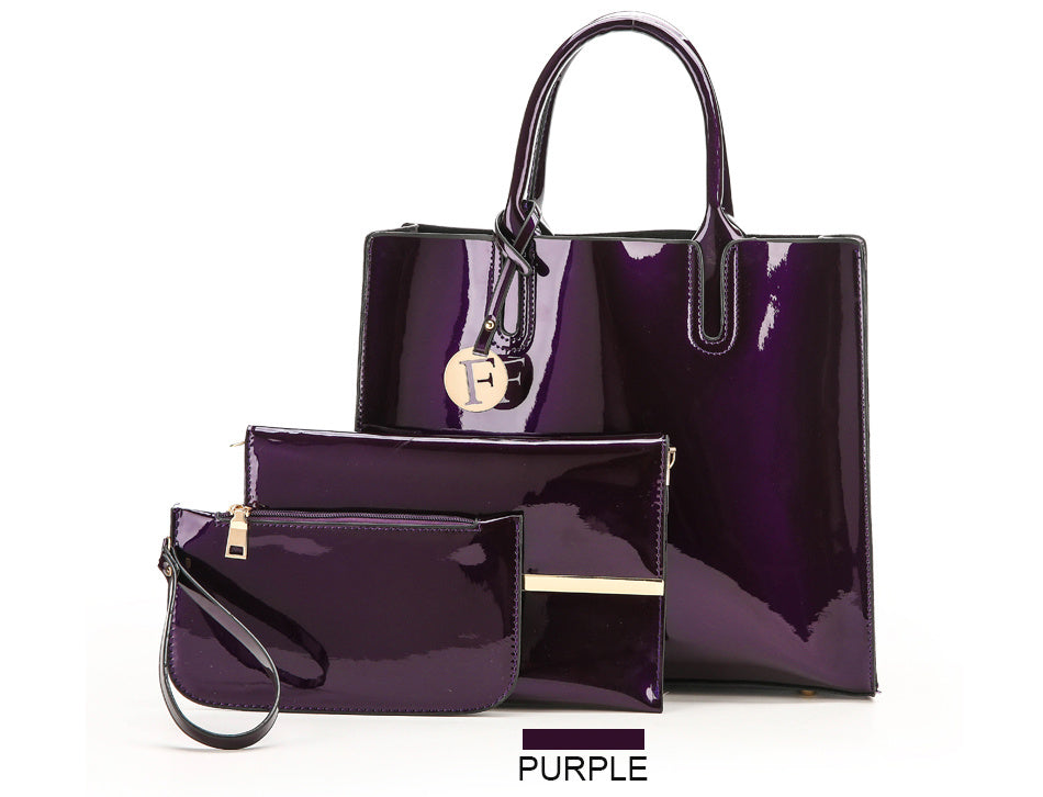 3-Piece Leather Handbag Set – Stylish and Versatile Women's Bags